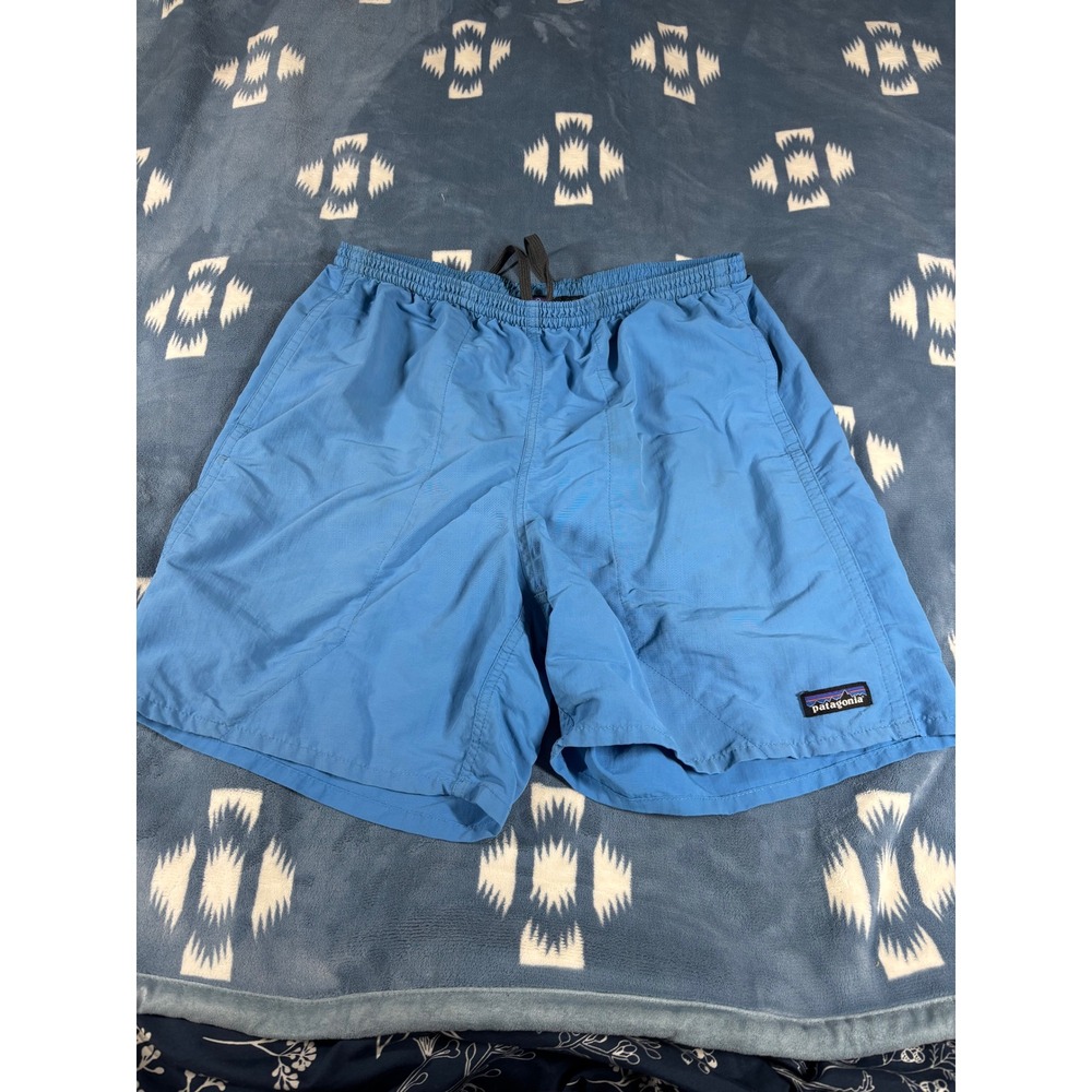Patagonia Baggies Shorts Mens Medium Blue 5 Inch Inseam Mesh Lined Nylon Trunks